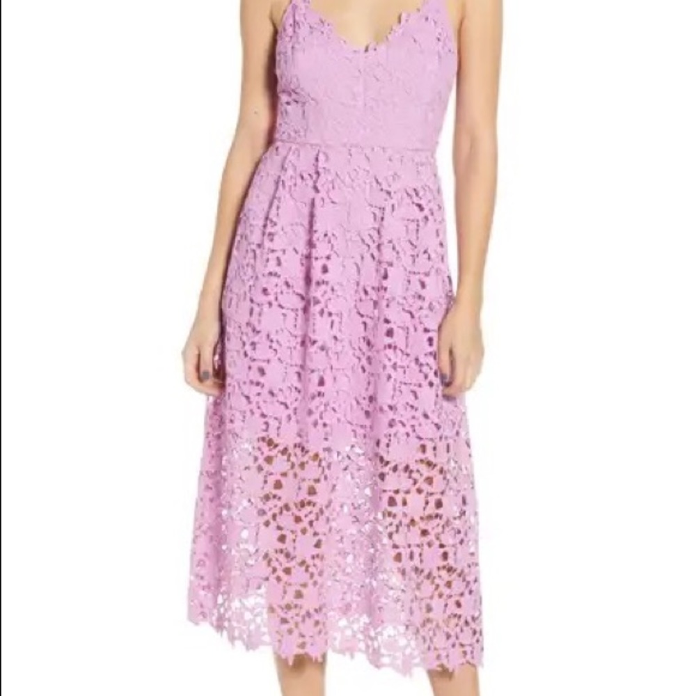NWT ASTR The Label lace midi dress, size S